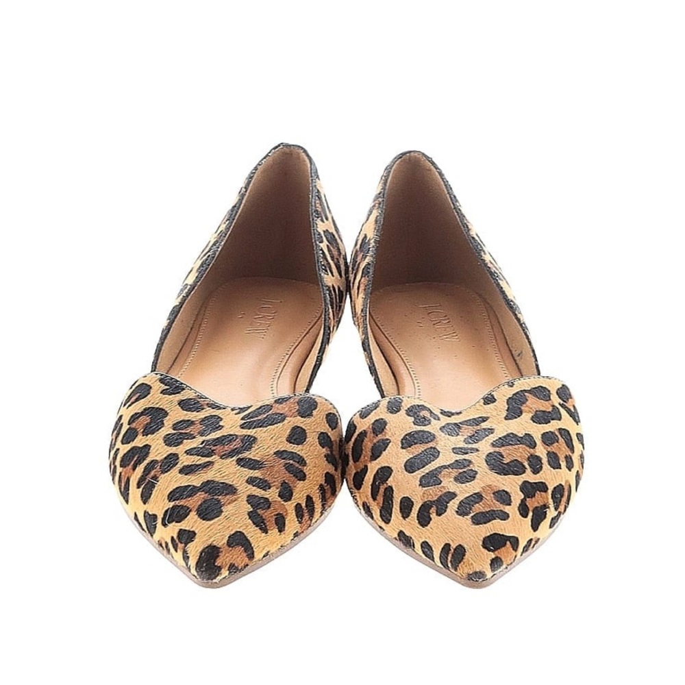 J Crew Leopard Print Calf Hair Shoes - Size 8.5